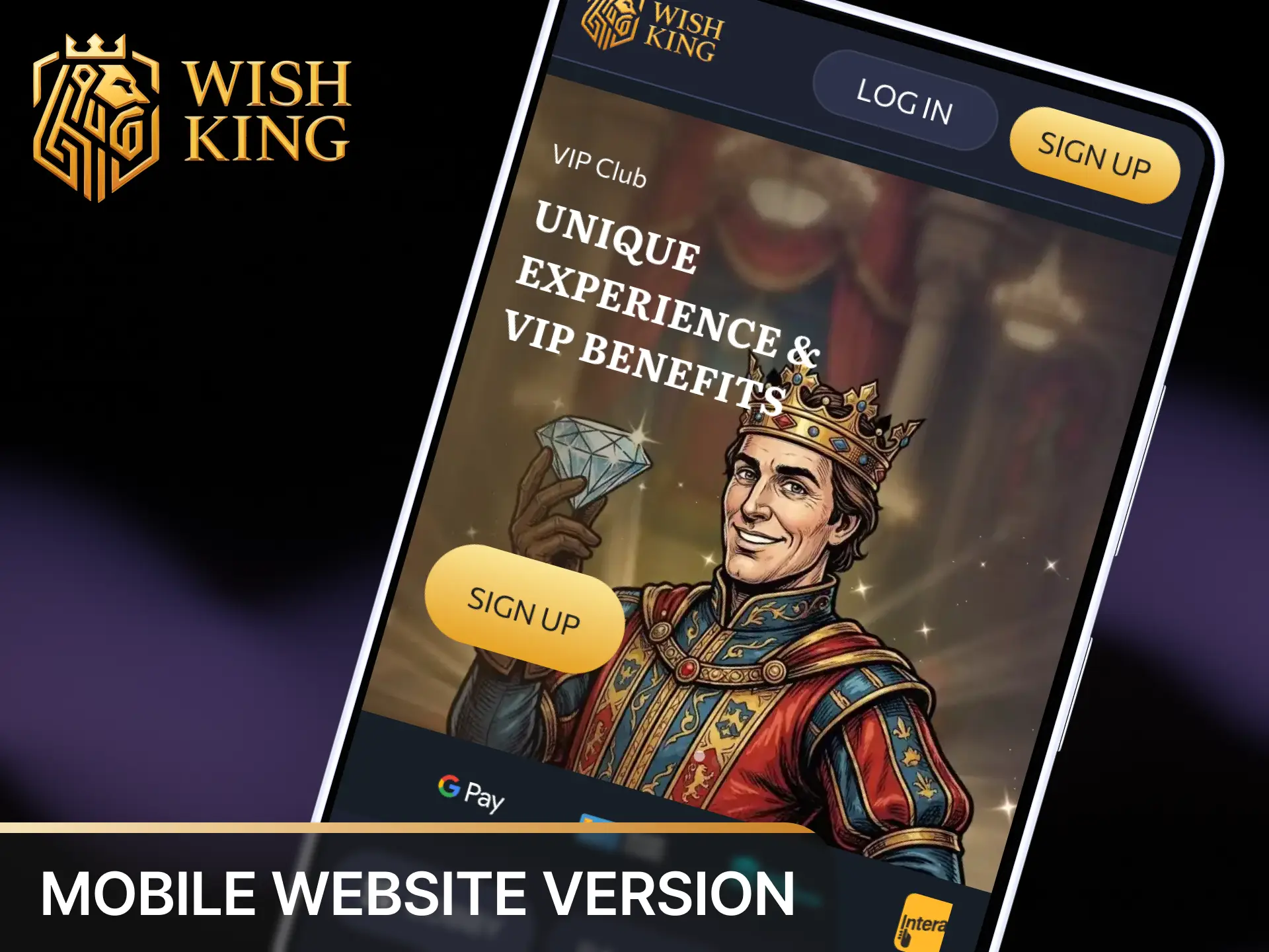 Play directly from your mobile browser without downloading additional software via the WishKing mobile site.