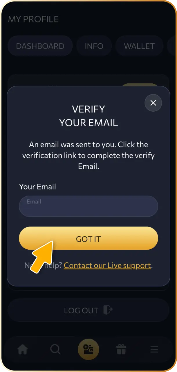 Complete the account verification process by submitting the required identity documents at WishKing Canada.