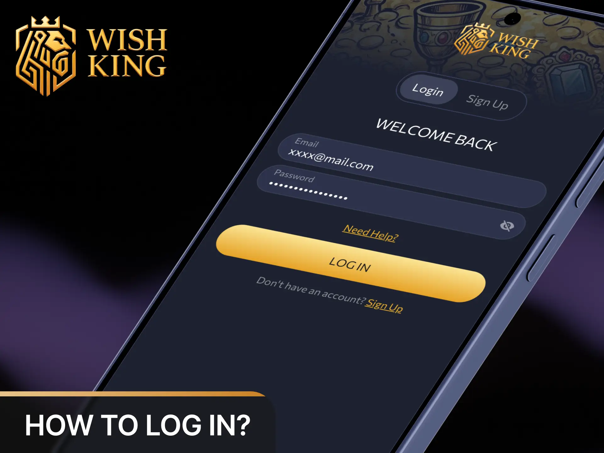 Access your WishKing Canada account instantly through the dedicated mobile app on iOS or Android.