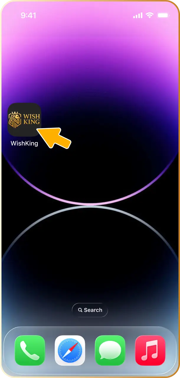 Tap the WishKing icon on your device home screen to open the app in Canada.