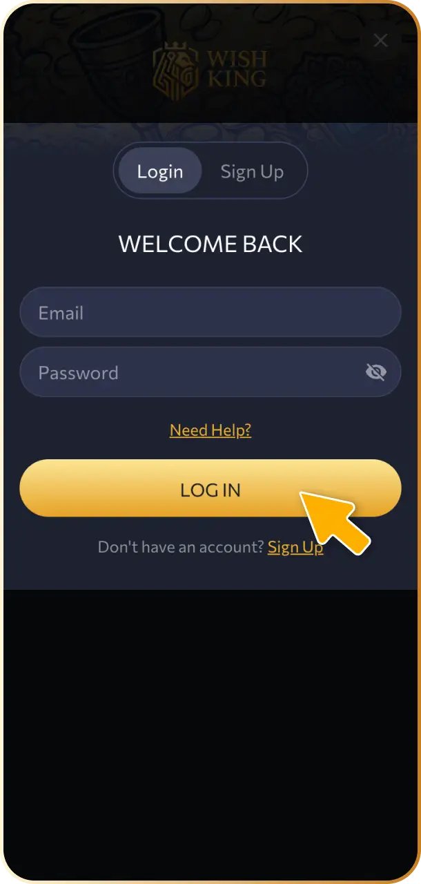 Log in to your WishKing Canada account using your verified credentials.